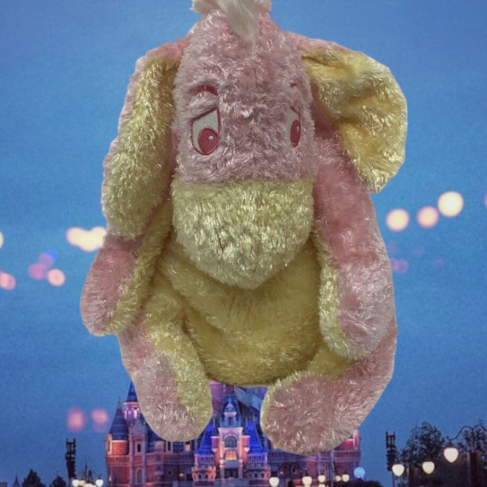 Disney Store Sugar Sweet Eeyore Pink Sparkle Plush